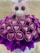 Load image into Gallery viewer, Unicorn and chocolate hearts Bouquet
